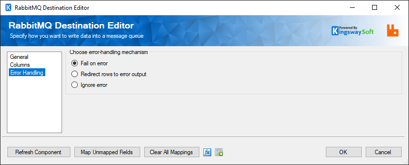 RabbitMQ SSIS Destination Component - Error Handling